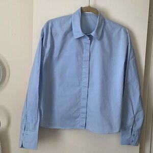 Light oversized Blue Button-Up Shirt from MNG